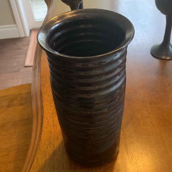 Pottery wine glasses (4) and wine bottle holder - Picture 6 of 10